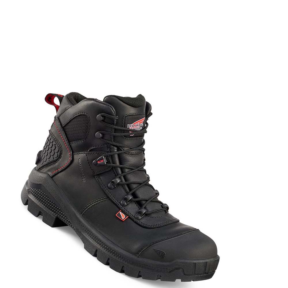 Red Wing Crv™ 6-inch Safety Toe Men\'s Waterproof Boots Black | ZA 48JPQ